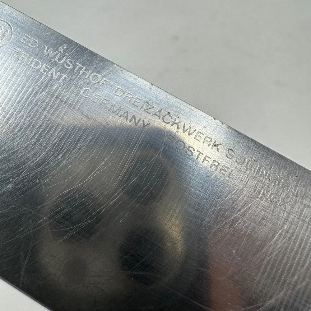 Wusthof Dreizack 4662 Butcher Knife 10in 26cm Solingen Germany Stainless Steel